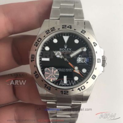 JF Rolex Explorer II 40 MM 2836 Automatic Watches -  216570 Black Dial Stainless Steel Oyster Band 